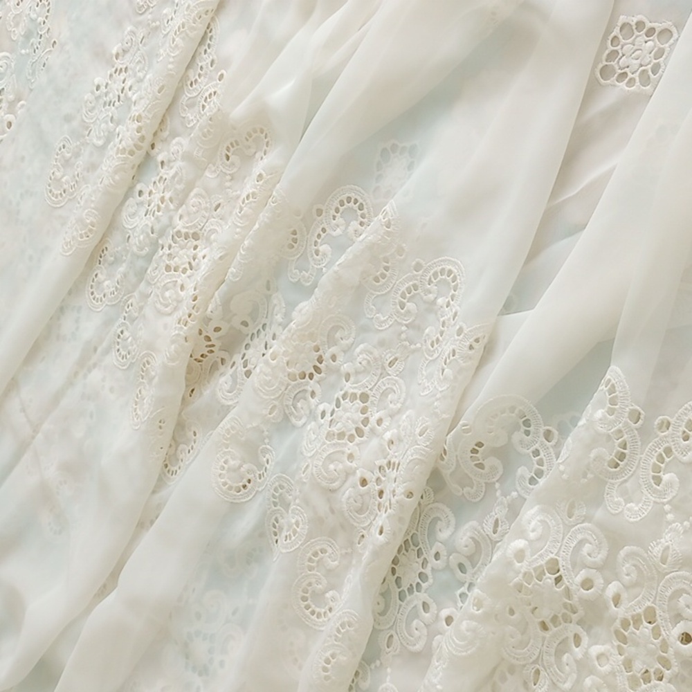 Window Sheer Curtain 167" Wide x 83" Long IVORY